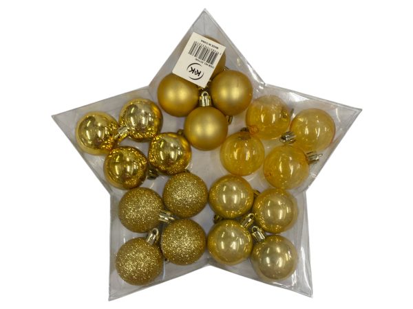 Bolas navideñas x20 estuche estrella