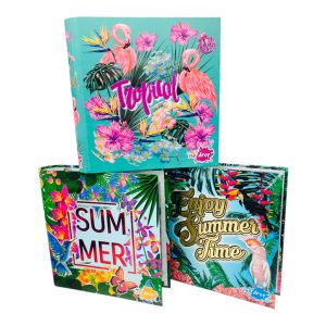 Carpeta 3 anillos cartonee inkdrop tropical