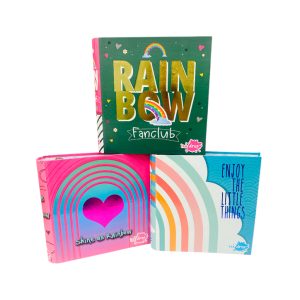 Carpeta 3 anillos cartonee inkdrop arco iris