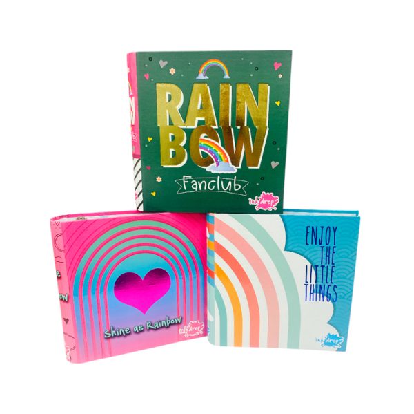 Carpeta 3 anillos cartonee inkdrop arco iris
