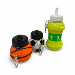 Botella plegable de silicona pelota