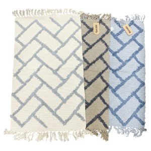 Alfombra rustica con flecos 80x50