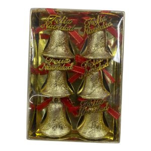 Campanitas navideñas x6 en caja de regalo