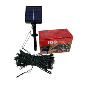 Luz leds x100 carga solar