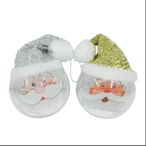 Bola navideña papa noel con bolitas