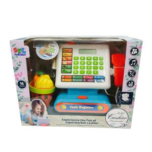 Caja registradora con accesorios