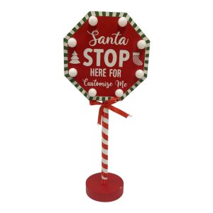 Cartel de stop navideño