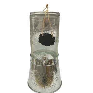 Dispenser 7.6L con canilla y balde de acero