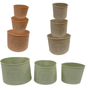 Moldes de silicona redondos x3