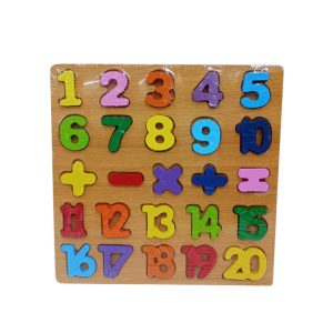 Letras y numeros en madera