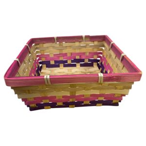 Panera de mimbre de colores