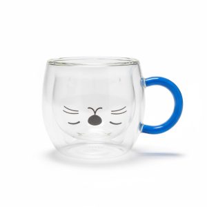 Taza doble vidrio 280ml gato