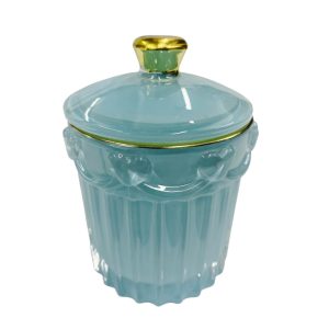 Caramelera de vidrio color tapa corazon