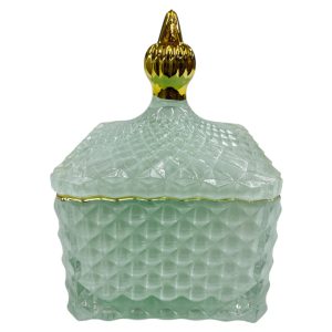 Caramelera de vidrio cuadrada color