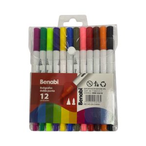 Marcador doble punta x12