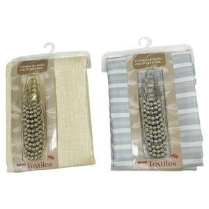 Cortina de baño con 12 ganchos