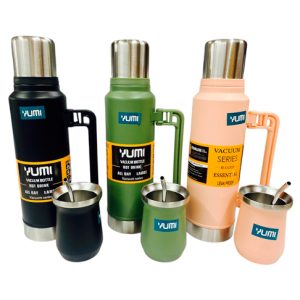 Termo tipo stanley 1200ml con mate frio-calor