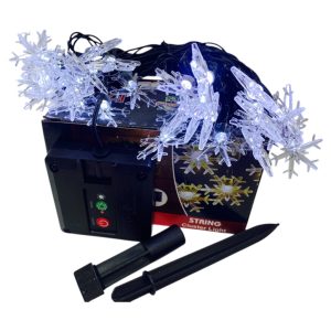 Luz solar copo de nieve x30 leds art.15317