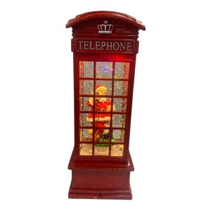 Cabina telefonica navide&ntilde,a con luz y sonido