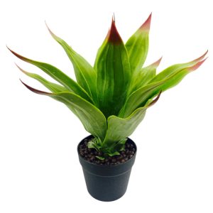Planta artificial 12 hojas 45cm con piedras
