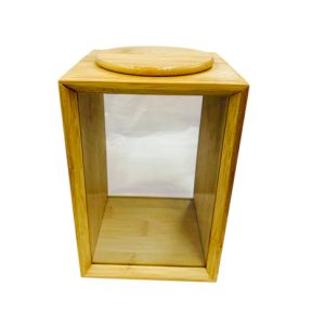 Frasco de vidrio cuadrado