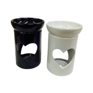 Hornito de ceramica cilindrico corazon