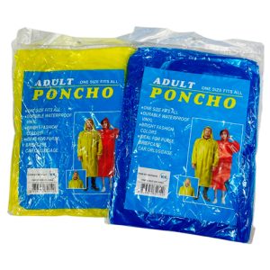 Poncho descartable para lluvia