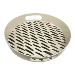 Bandeja de bamboo redonda con manijas art.m815