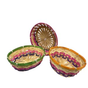 Panera de mimbre de colores 25 cm