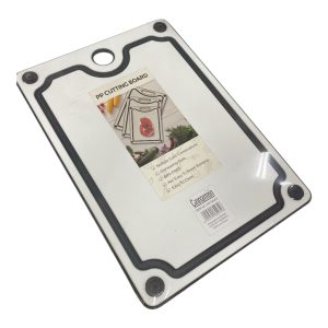 Tabla de cortar plastica con ranura y goma 35cm