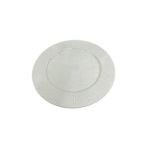 Plato de postre ceramica blanca rayas 19 cm art.113-0