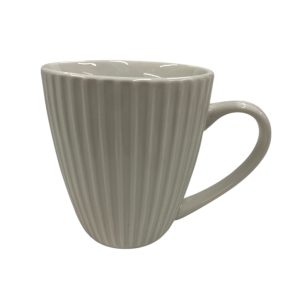 Jarro mug ceramica blanco rayas 280 cc art.113-02719