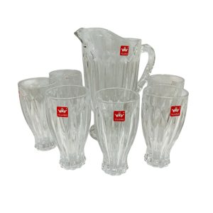 Jarra de vidrio 1.5 L + 6 vasos 300cc art.003-117