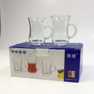 Jarrito de vidrio turco x6 155ml art.20208