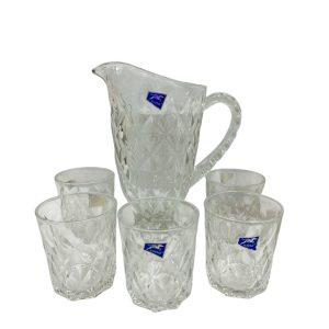 Jarra de vidrio 1.5 L +6 vasos 300cc art.003-411