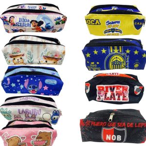 Canopla 2 cierres cordura futbol/personajes