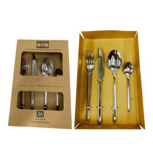 Set de cubiertos de acero x24 art.304052