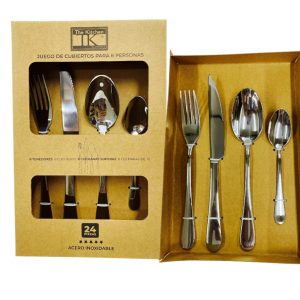 Set de cubiertos de acero x24 art.304052
