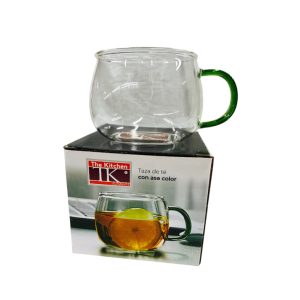 Taza doble vidrio de te asa color 200cc art.30