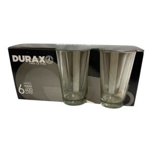 Vaso de vidrio durax pack x 6 tango