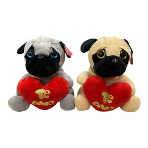 Perro con corazon de peluche 45cm