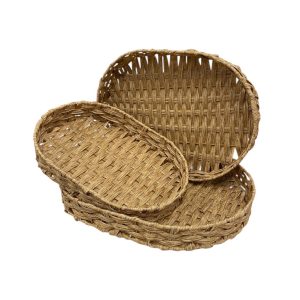 Set x3 bandejas rafia ovales art.54890