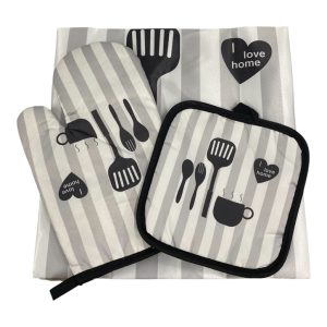 Set de manopla agarradera y delantal art.pp5601