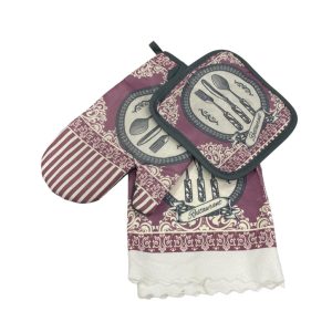 Set de agarradera manopla y repasador art.pp5592