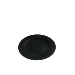 Plato de postre de melamina negro 23 cm art.20499
