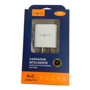 Cargado Inova 45w + cable tipo c art.car4500c